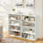 Multifunctional 8 - Layer Cd Bookcase, Adjustable Shelves, Detachable Into Two 4 , High Density , 32 Lbs Net Weight Double Shelf For And Books, Configuration, Height, White 71" Height-122452496