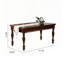 Table de salle à manger rectangulaire rétro en bois massif multifonctionnel et bureau-488173263