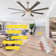 72" 6-Blade Reversible Ceiling Fan With LED Lights And Remote Control, 6-Speed, Timer Setting Quiet DC Motor