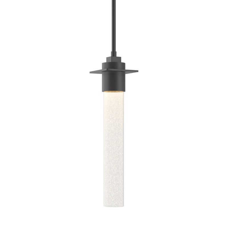 Airis 1-Light Single Cylinder Pendant, Black, 19.5" - 64.5"