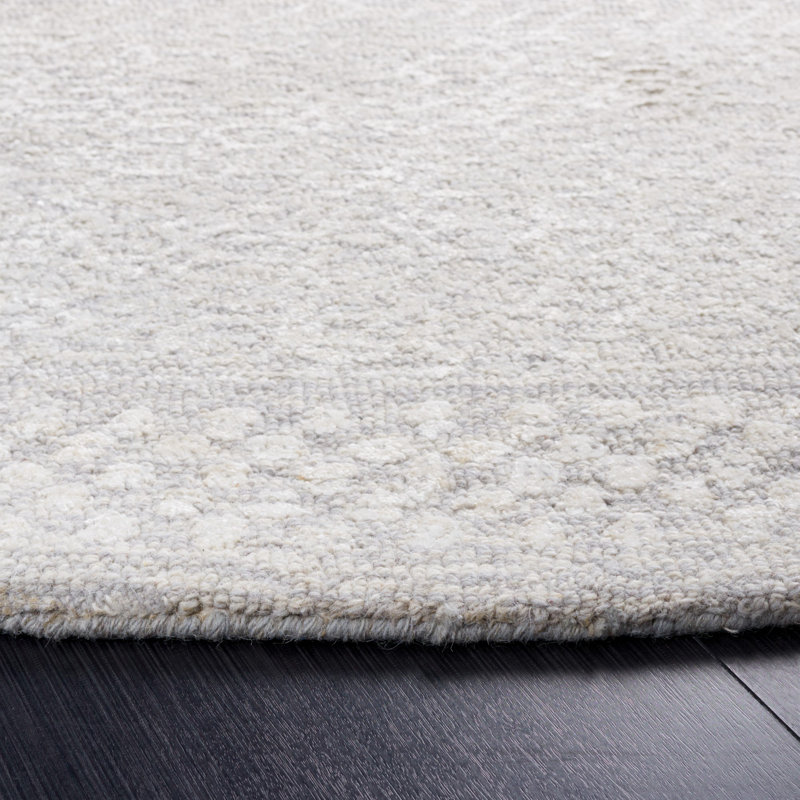 Tapis en viscose / laine touffeté à la main Lyly - gris / vert, Rectangle 8 pi x 10 pi