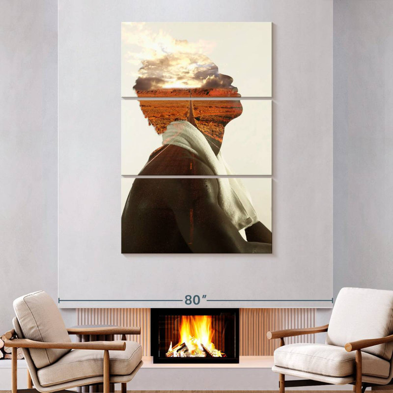 Portrait d'homme Leisha Solitude, H 74 po x l 48 po