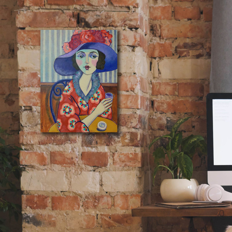 Epic Graffiti «Woman In Red» par Holly Wojhan, Canv Woman in Red par Holly Wojhan, H 16 po x l 12 po x P 0,75 po