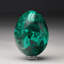 Œuf de malachite poli à la main