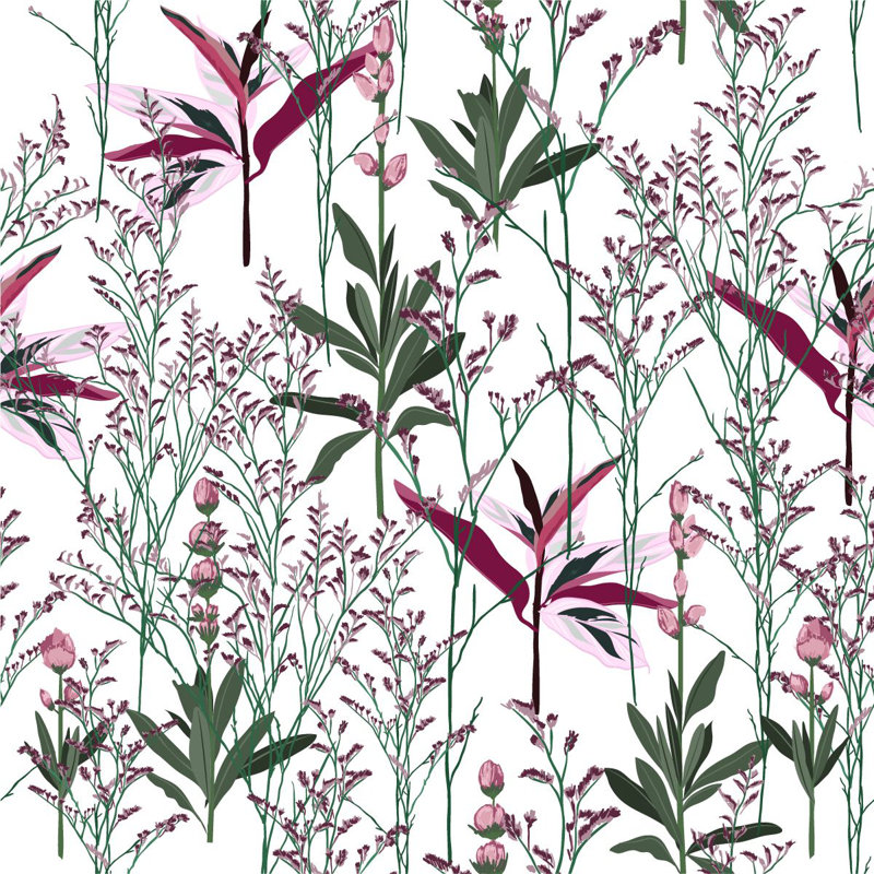Peel & Stick Floral Wall Mural, 100" W x 8.33" L