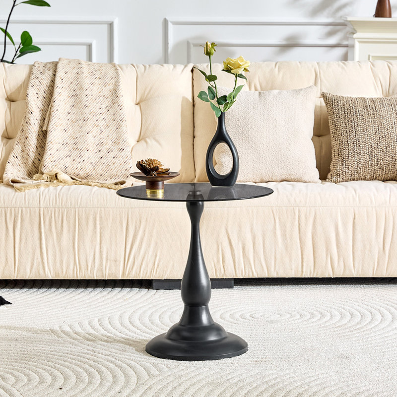 Table de bout haute 20,3 po, Grey, Black