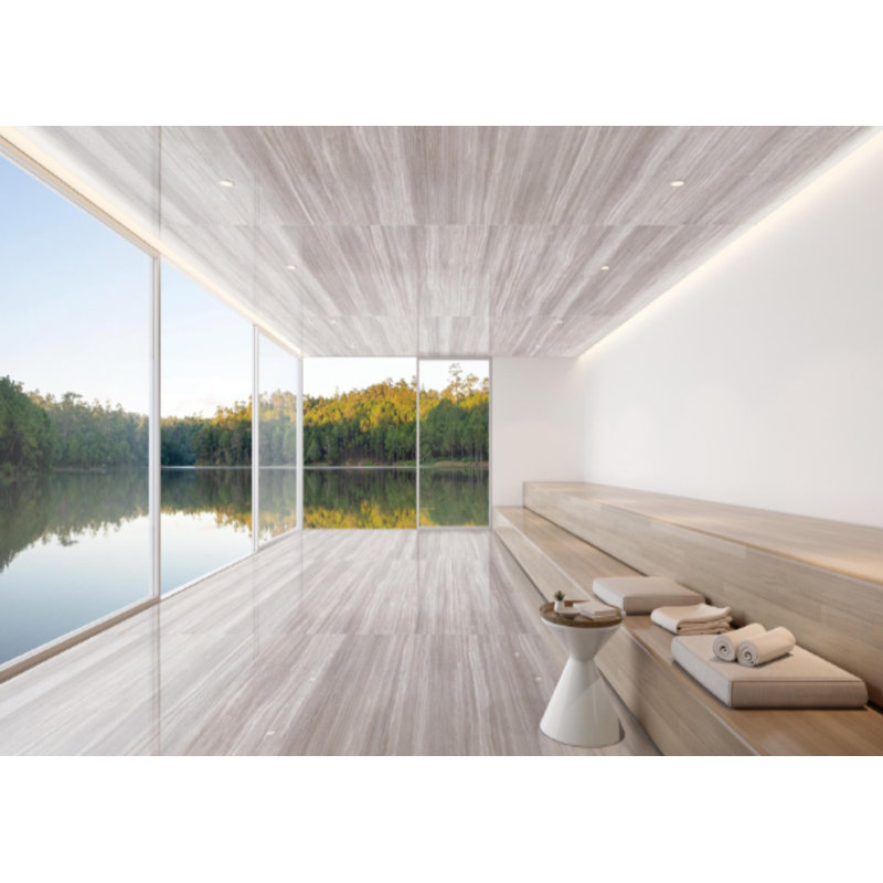 Carreau de mur et de plancher en pierre de porcelaine 24 po x 48 po, Taupe