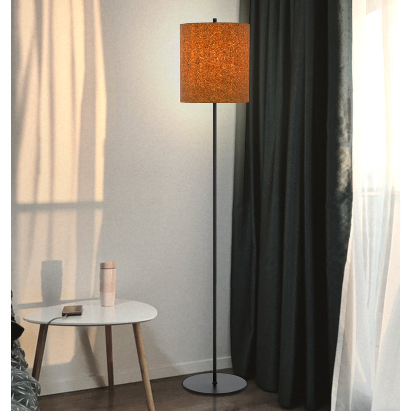 Lampe sur pied traditionnelle Taisa, Brun