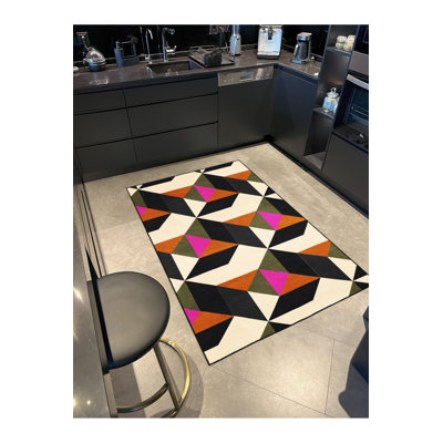 Tapis lavable en machine rose