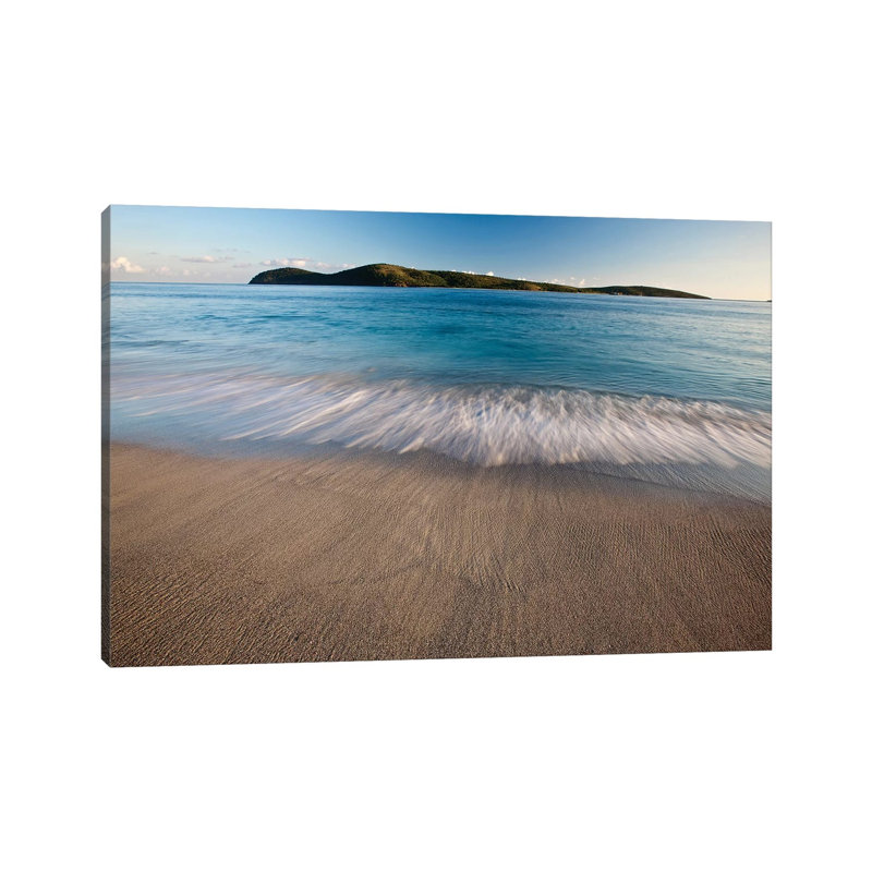 Surf on Beach at Sunset, Culebra Island, Puerto Rico 1 Piece Wrapped Canvas Wall Art, 30.48 cm H x 45.72 cm W