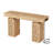 47" Console Table With Reversible Outlets & RGB Light, Thick Entryway Table With Hollow Carved Storage Legs-809057237-809057236