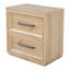 Ponce Solid Wood 2-Drawer Nightstand with USB A-C Ports