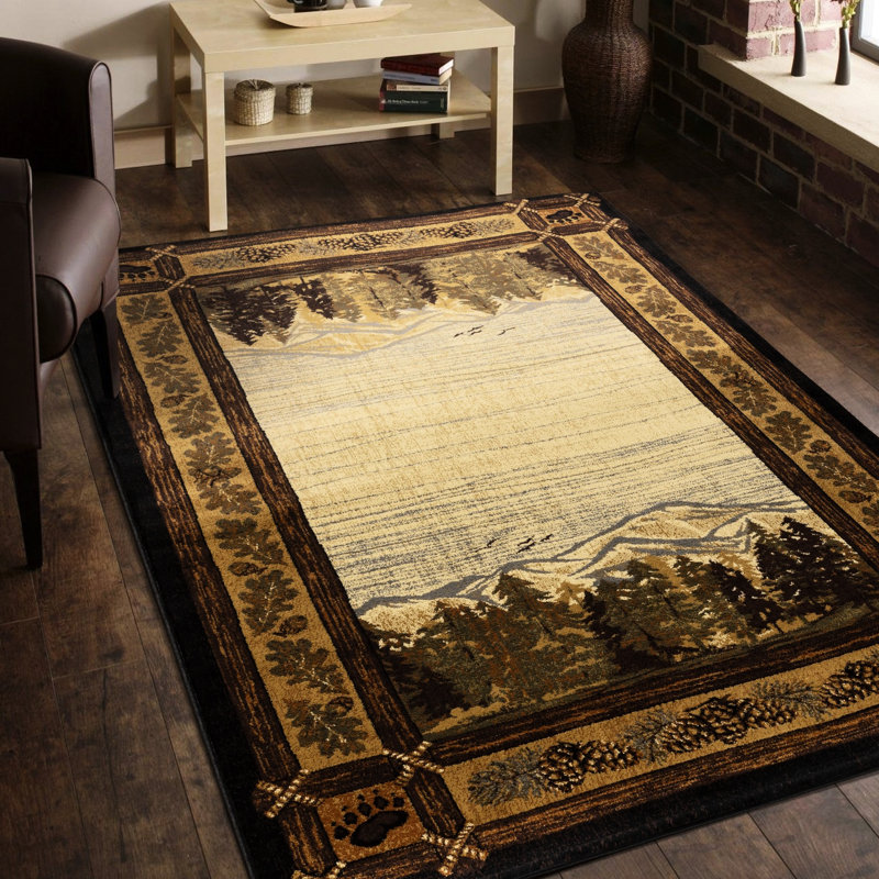 Tapis Lodge - Teinture pour tapis de décoration intérieure 100% polypropylène 7 pi 10 po x 10 pi 3 po