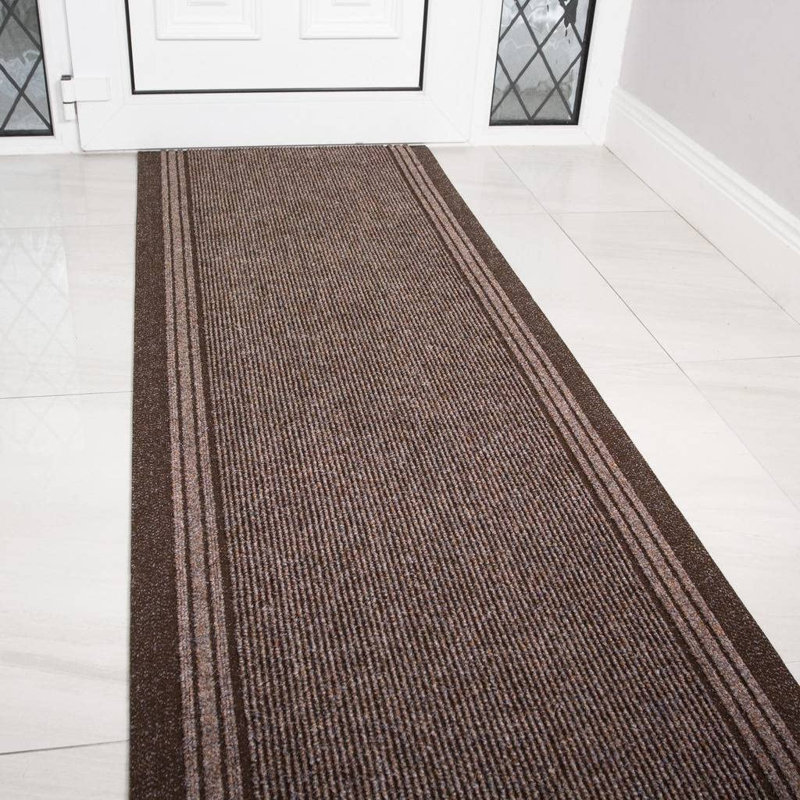 Pacjo Non-Slip Striped Doormat, Rectangle 67 x 91.44cm, Brown