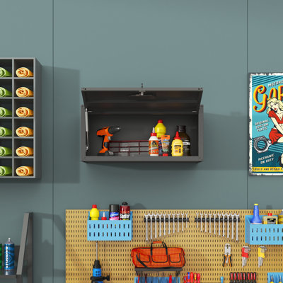 Armoire de rangement murale en métal avec porte verrouillable