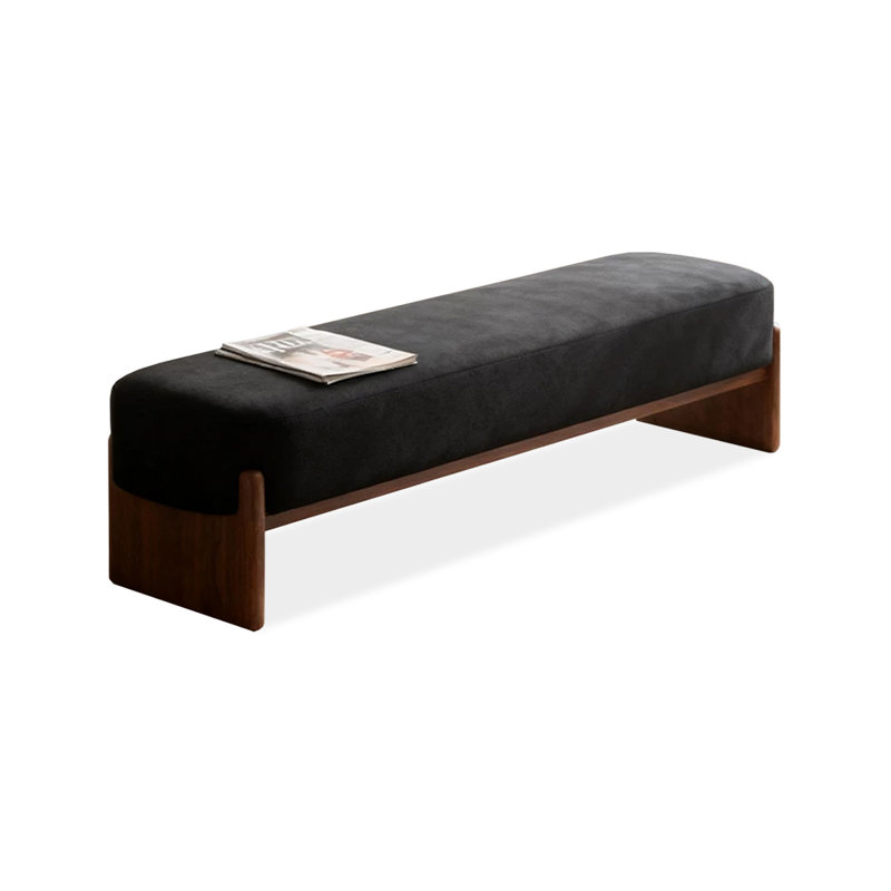 Banc rembourré Modern, Noir
