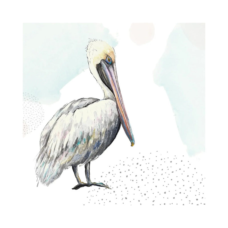 Pelican by Patricia Pinto - Wrapped Canvas Painting, 45.72 cm H x 45.72 cm W x 3.175 cm D