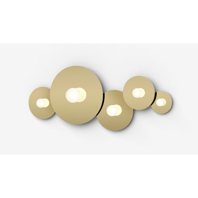 Bola Flush Disc, 6.2" H x 12" W x 12" D, Brass