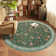 Floral Machine Washable Rug with Non-Slip Backing, Soft Thin Low Pile Non Shedding Floor Carpet, Indoor Foldable Printed Accent Mat for Living Room/Nursery/Bedroom