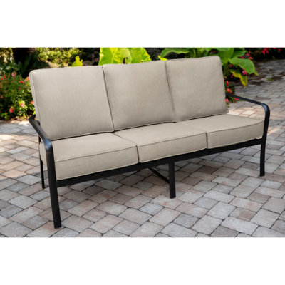 Colson 72.83'' Wide Aluminum Patio Sofa with Sunbrella® Cushions