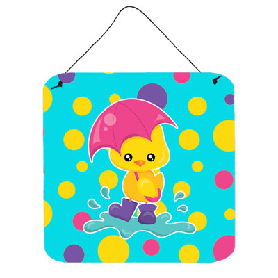 Décoration murale «Duck in the Rain on Polkadots»