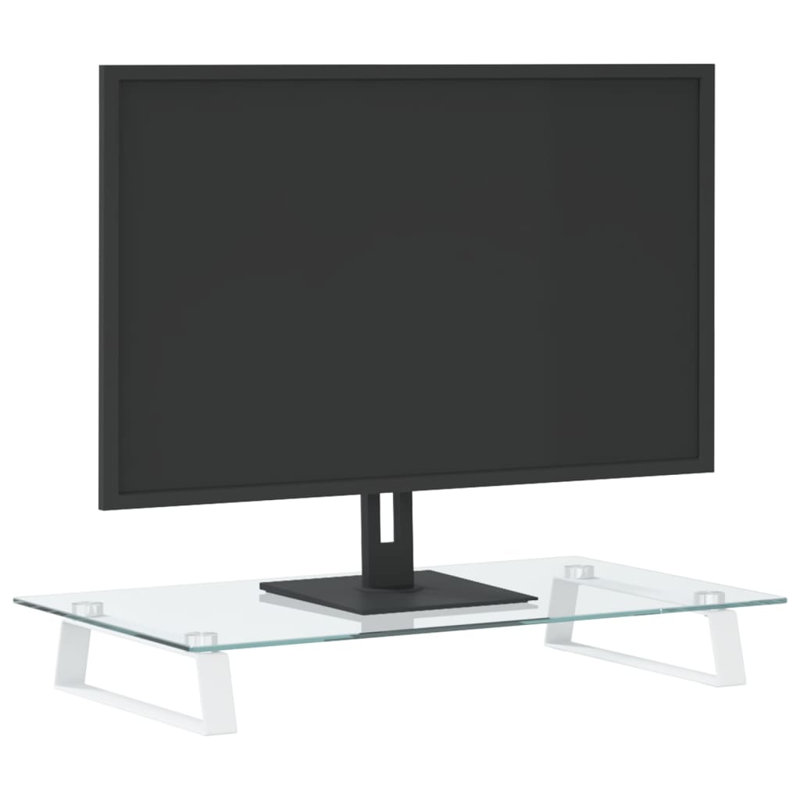 Dashira Monitor Stand, 8cm H x 60cm W x 35cm D, White
