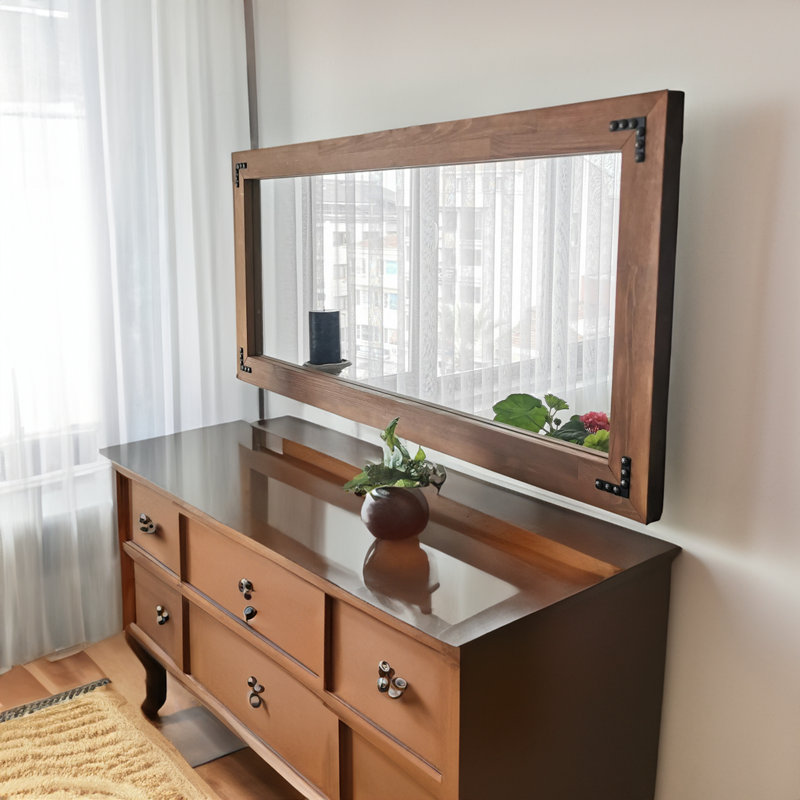 Miroir en bois massif