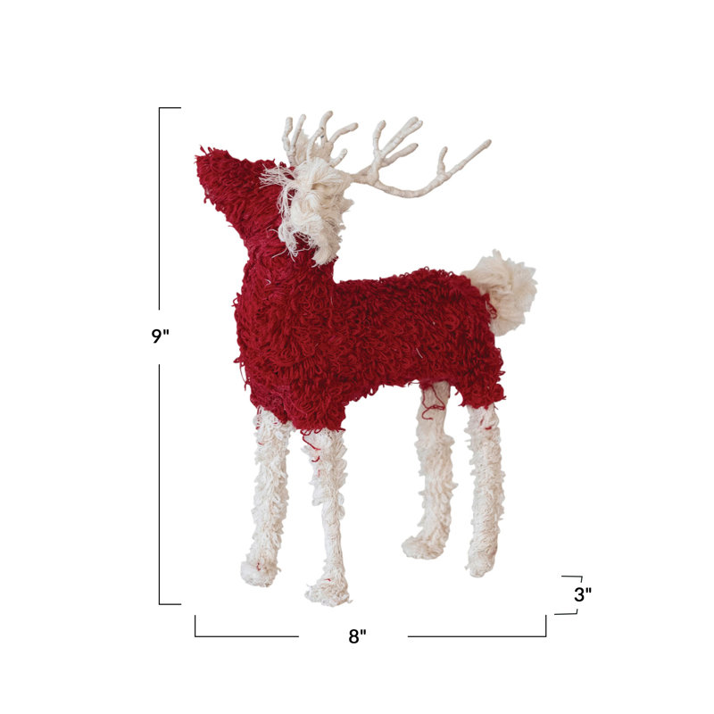 Renne en tricot de coton Boucle