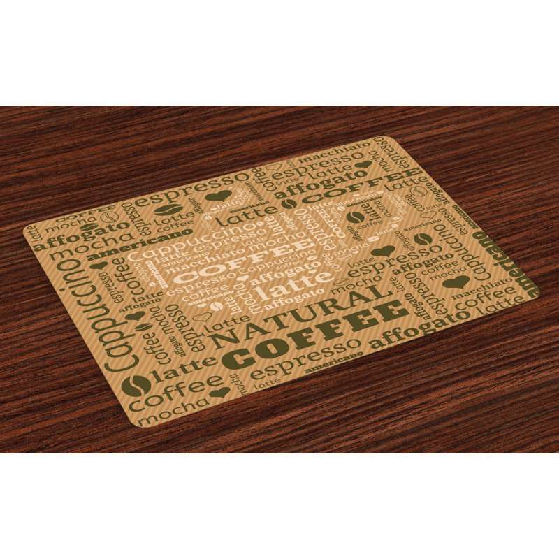Eduardo Hot Coffee Beverage Placemat