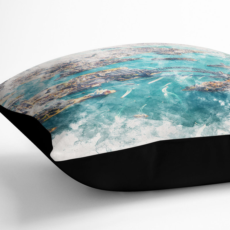 Square Cushion, 55cm H x 55cm W x 20cm D, Black