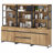 Aadam 3 PCS Modern 72" Tall Bookcase With 3 Drawers And Adjustable Shelves, Library Book Shelf With Storage Cabinet And Open Shelving, Wood Freestanding Bookshelves For Home Office, Living Room-390771184