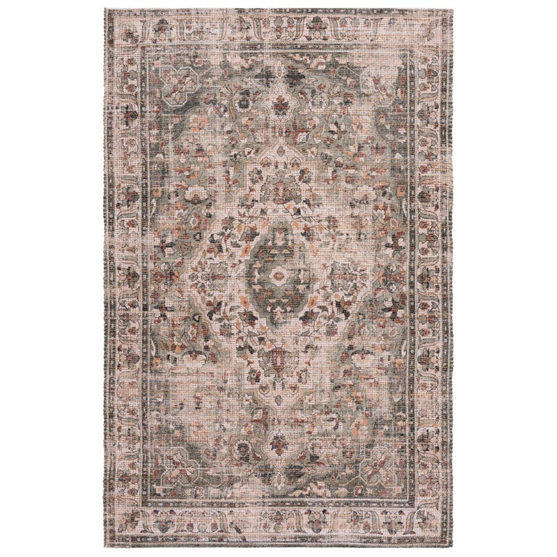 Saffron Hand Woven Jute/Sisal; Chenille; Cotton Floral; Vintage Look Indoor Rug, Rectangle 8' x 10'