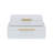 RebekaSet of 2 Rectangular Nesting Decorative Storage Boxes, Modern Embossed Finish - White Faux Snakeskin-1678943886