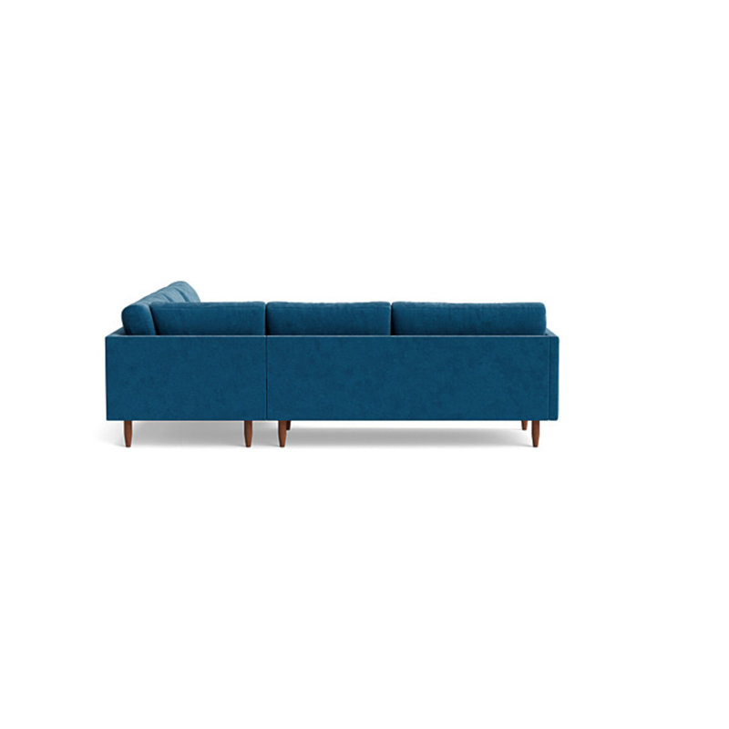 Skinny Fat Sectional, Performance Velvet - Denim, Right Hand Facing