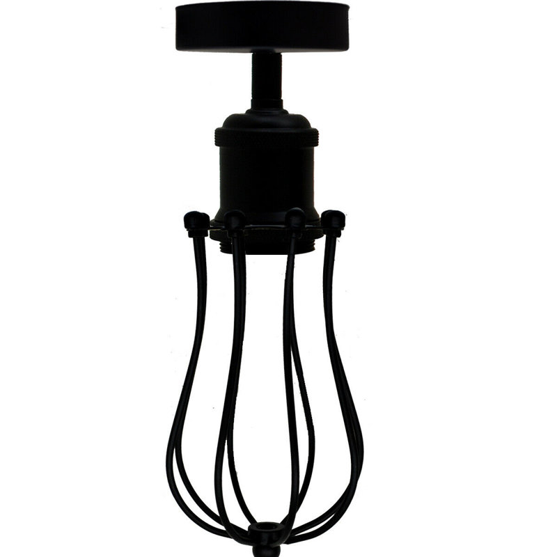 Boligee Semi Flush Mount, Black, Black