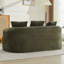 Causeuse courbée, petit canapé en chenille avec 3 coussins, canapé profond pour appartement, salon, aucun assemblage requis-1178974608