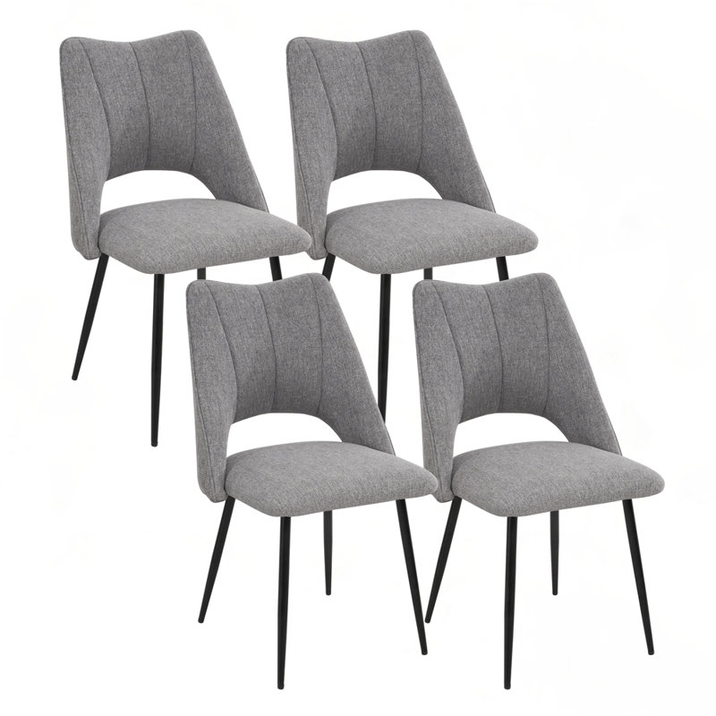 Ensemble de 4 chaises de salle à manger, Gris