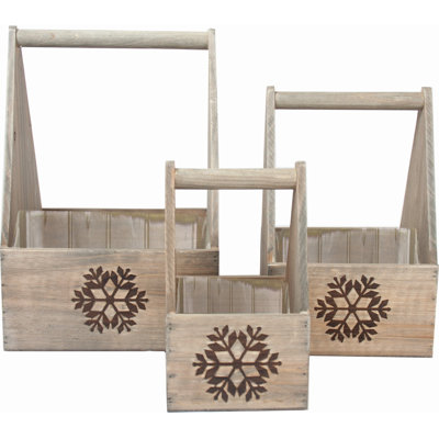 Ensemble de 3 caisses en bois