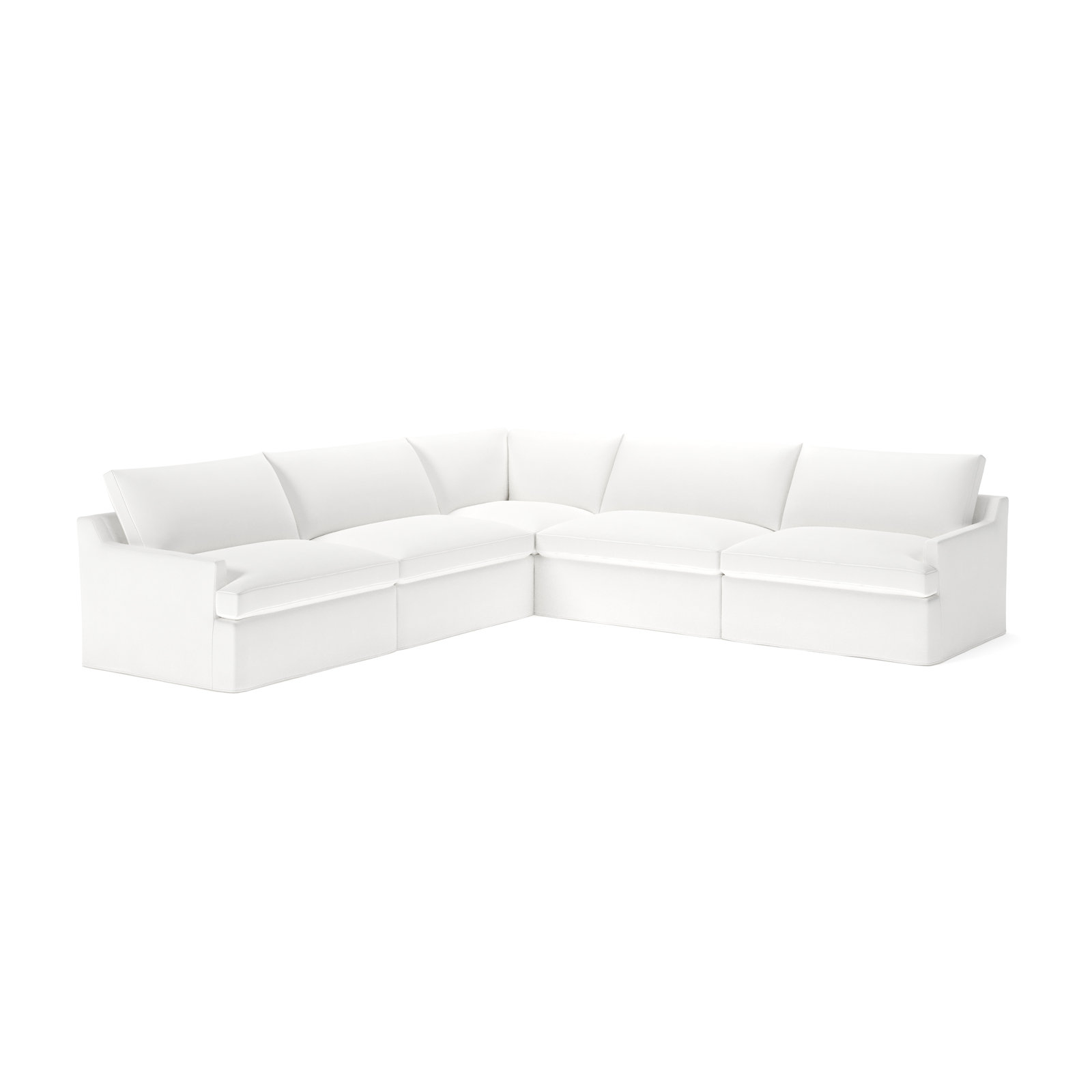 Wrenley 5-Piece Sectional, Bayou Off White Canvas