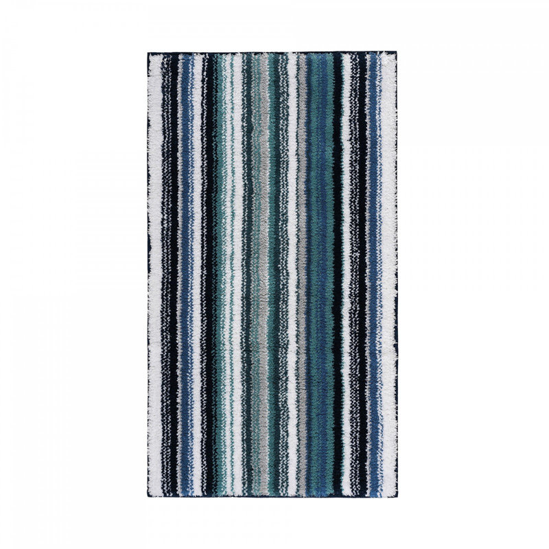 Venice Striped Bath Rug, 24'' W x 39'' L, Baltic