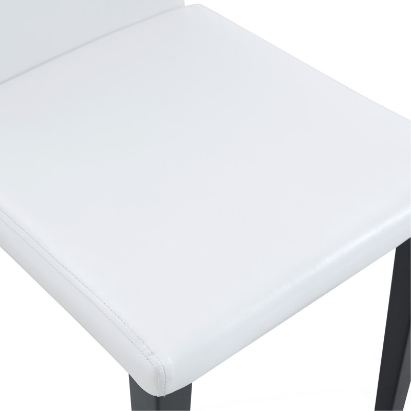 Quatre chaises de salle à manger en polyuréthane blanc, simples et polyvalentes, confortables et accompagnées (ensemble de 4 pièces)