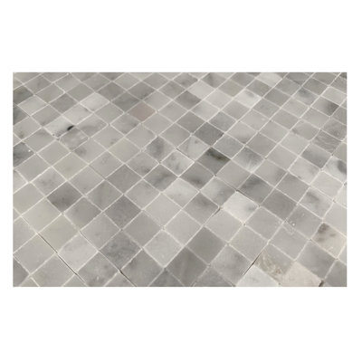 0.37" x 0.37" Marble Grid Mosaic Wall & Floor Tile
