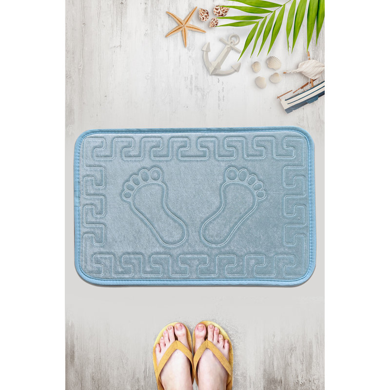 Tapis de bain, Bleu clair