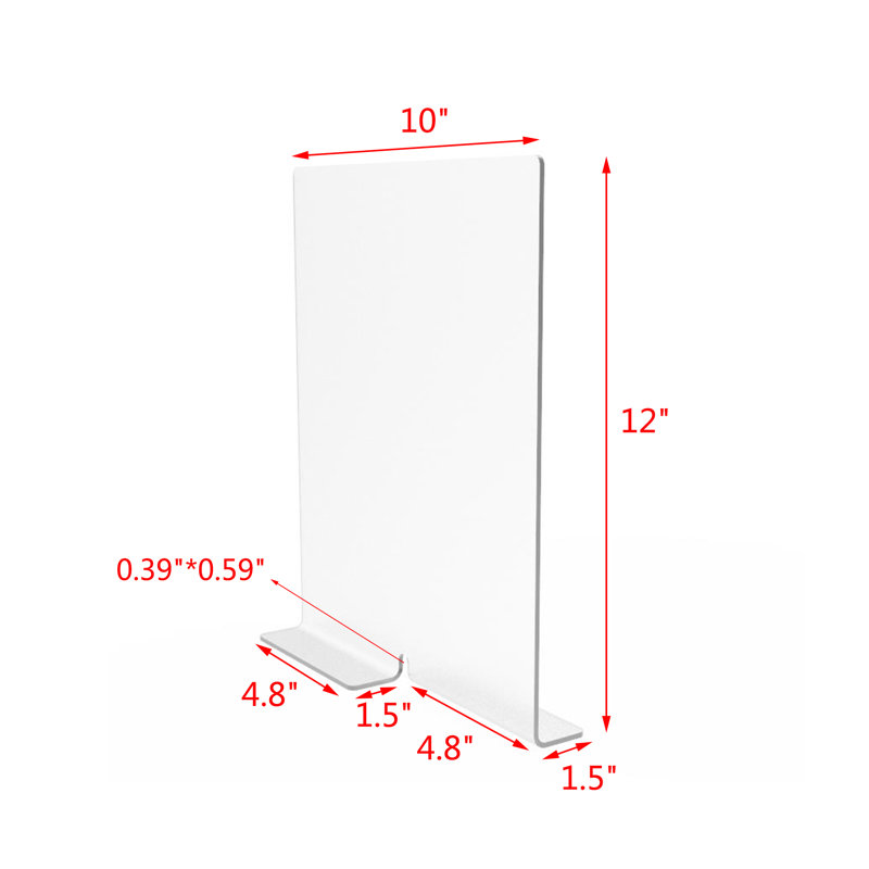 Richards Acrylic Shelf Dividers For Drawers, Shelf Storage & Closet Organization, 6-Pack