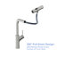 Robinet de cuisine rotatif rétractable Abuzer 360 en nickel brossé, 4 options de jet pour différents besoins, contrôle des éclaboussures, cartouche en céramique à fonctionnement doux, ensemble d'installation complet, nickel de style contemporain-121752866
