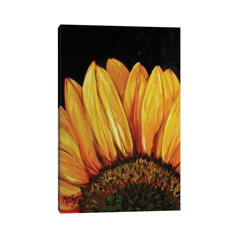 Sunflower 1 Piece Wrapped Canvas Wall Art, 30.48 cm H x 45.72 cm W