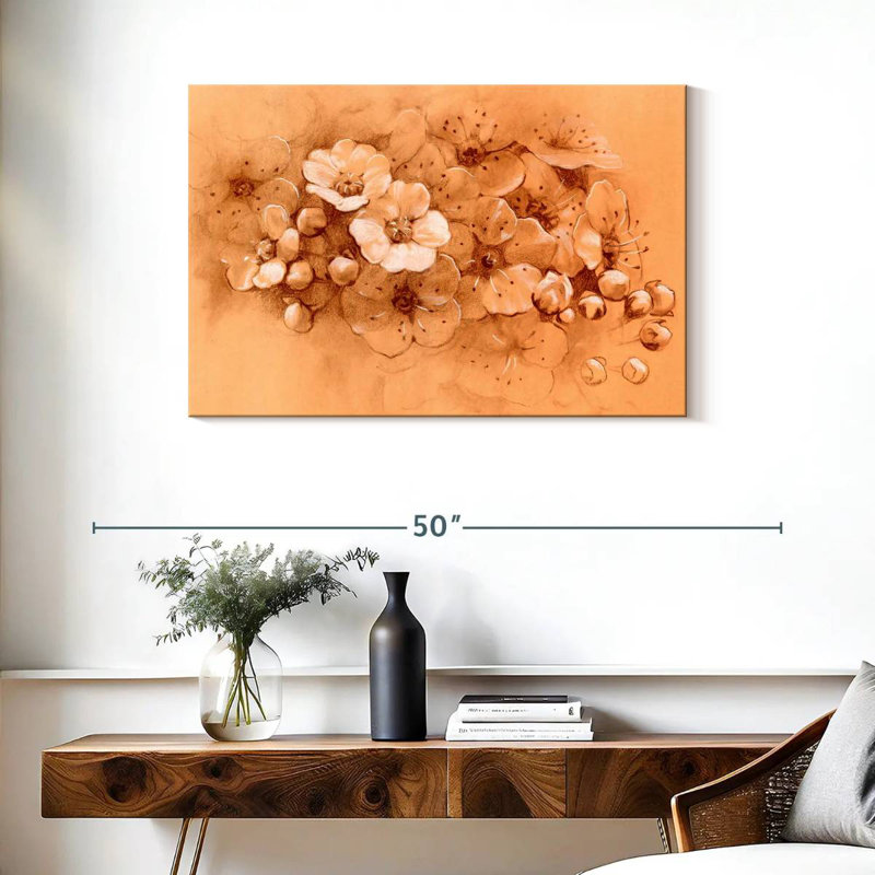 Harnek fleurs de printemps pastel orange