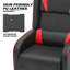 Fauteuil de jeu inclinable de massage, fauteuil de jeu vidéo en cuir PU avec télécommande et support de bois-1427865335