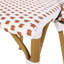 Chaises d'extérieur style français, pe et aluminium, rouge rouille et blanc, 2 chaises en aluminium, ensemble de conversation pour 2 personnes