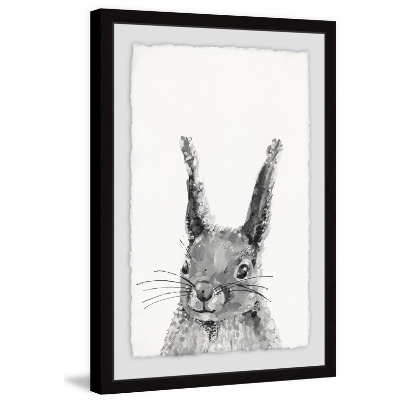 Gray Rabbit - Painting, 30cm H x 20cm W